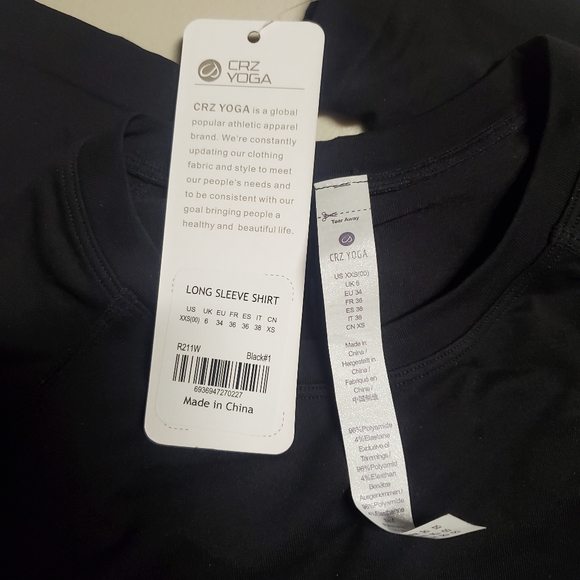 CRZ YOGA Womens Ribbed Workout Long Sleeve Shirt - Picture 3 of 5